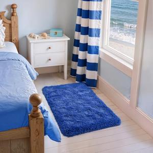 Rug Home Decor Aesthetic Nursery Blue 19X32