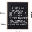 Large Felt Letter Board 24x30 Inch with 6 Sets of Letters Felt Message Board Wooden Frame Letter Board for Baby Announcements, Milestones, Wall Mount Menu & Office Decor