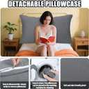 Barydat Pillow Headboard Twin XL Removable Dorm Bed Headboard Reusable Plush Tufted Detachable College Back Support Pillow Back Cushion for Twin XL Dorm School Bed(Dark Gray), approx. 40.16 x 23.62 x 7.87 inches/ 102 x 60 x 20