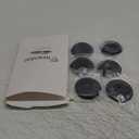 Enconker Pack of 6 Closet Door Finger Pull 2-1/8", Oil Rubbed Bronze Round Insert Bypass Closet Door Handle Sliding Door Hardware, Easy Snap-in Installation, No Nails Needed