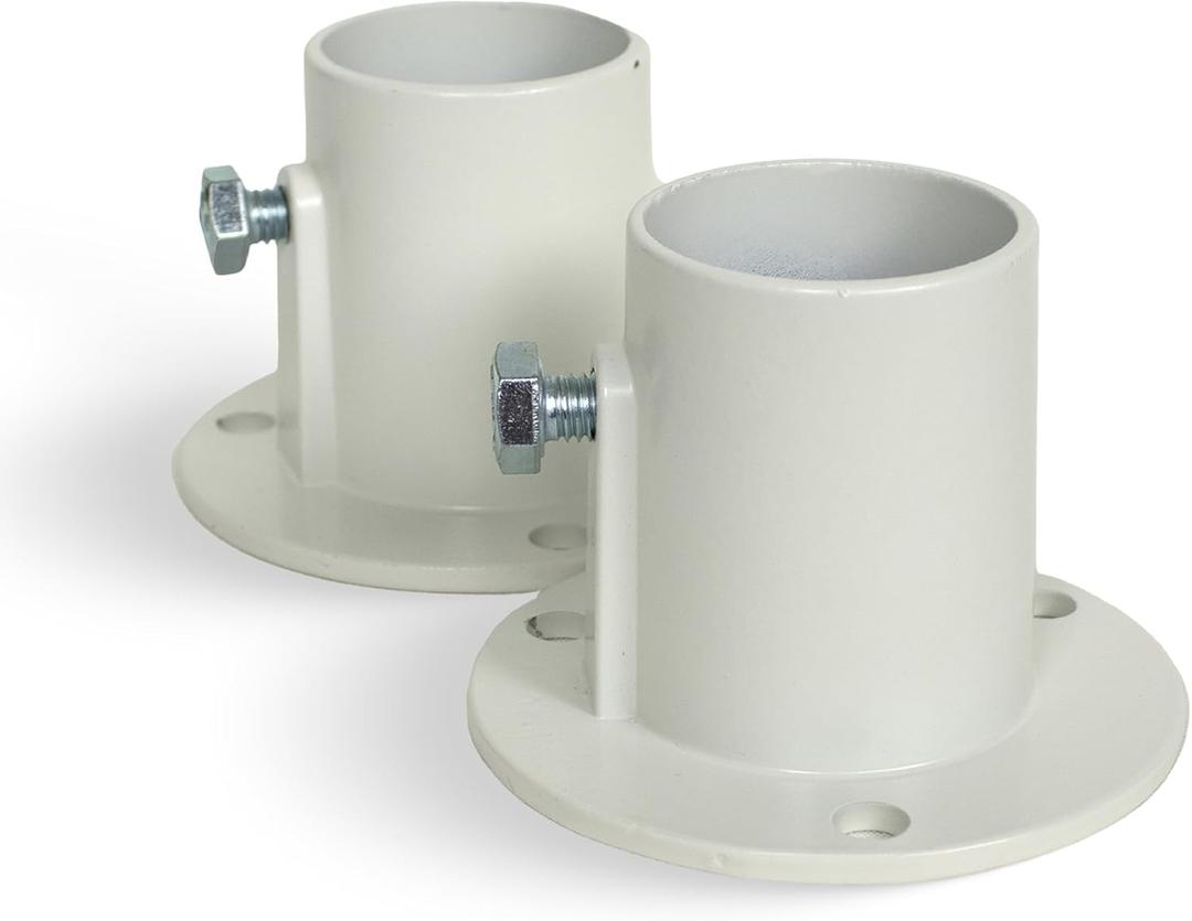 Blue Wave NE1228PR Aluminum Deck Flanges for Above Ground Pool Ladder - Pair