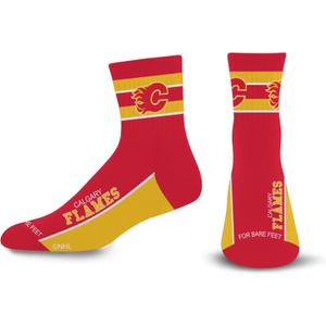 For Bare Feet NHL mens Lil' Deuce Quarter Sock (Large, Team Color)