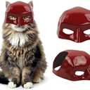 4 x Cat Mask for Cosplay - Cute & Comfortable Halloween Costume Accessory for Cats (Red 1 pcs)