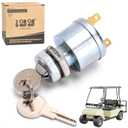 10L0L Golf Cart Starter Ignition Key Switch for EZGO Electric Golf Cart 17421G1, 2 Terminal Prongs