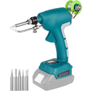 Cordless Soldering Iron Kit for Makita 18v LXT Battery,75W LED Digital Solder Iron Soldering Gun with 5pcs Tips,50g 0.04 Solder Wire for any Hobby Enthusiast (Battery not included)