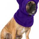 Winter Dog Hats Quiet Ears for Dogs Ear Muffs Pet Neck Warmer Scarf Hoodie Noise Protection Cover Beanie Head Wrap Costume for Pet Dog Cats(Purple,M)