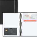 OneSky Business Card Organizer, Credit Card Organizer, Large Notes Area for You to Record any Information about the Card, Suitable for Business/Credit/Gift Cards,etc.Capacity: 64 Cards (BLACK)