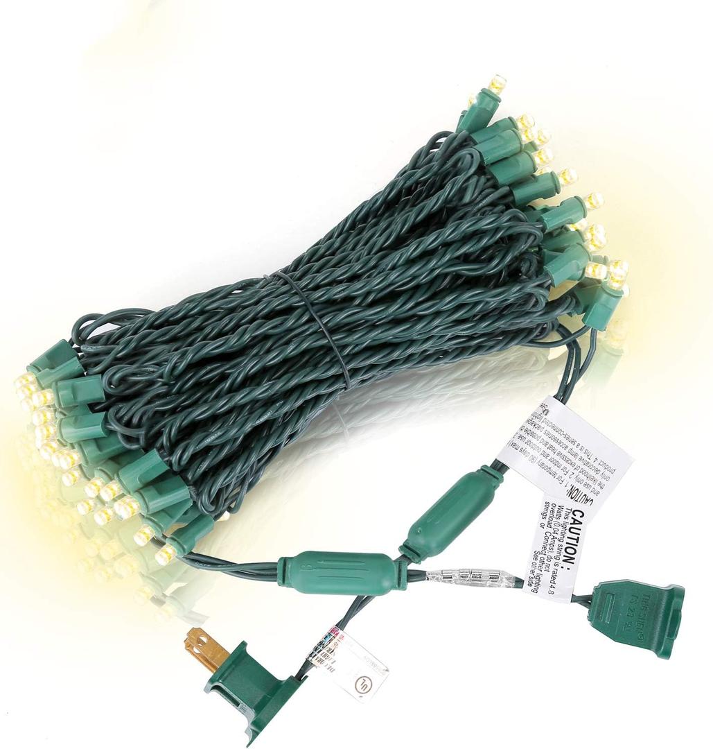 Christmas Lights Warm White 50 Counts, Christmas Lights Outdoor Warm White Commercial Grade Waterproof IP65, 25Ft 5mm Outdoor Mini LED, Xmas for Tree