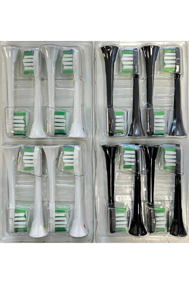 16 Pack Replacement Toothbrush Heads Compatible with Oral B iO, Brush Heads for Oral-B iO 2/3/4/5/6/7/8/9/10/7G Series, with Covers, Black