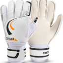 Soccer Goalkeeper Gloves - Soccer Goalie Gloves for Kids Boys Girls Youth & Adult, 4+3MM Super Grip Latex Football Goalie Gloves, Guantes De Portero for Training & Match (6, White)