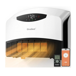 GiveBest Electric Wall Heater with WiFi and Remote Control, Floor or Wall Mounted Heater, Large Room Coverage, 3 Heating Modes, 1500W Fast Heating Space with Thermostat for Indoor Room Use, White