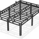 4 x ROIL 24 Inch Cal King Bed Frame Double Layer Platform with Round Corner | Easy Assembly, Noise Free, 3500LBS Load Capacity, 6 Mattress Baffles, 20" Storage Space, Headboard Hole, Rubber Foot Pads