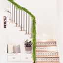 2PCS 6FT Christmas Norfolk Garland Decorations, Faux Pine Garland Outdoor, Artificial Unlit Green Garlands, Christmas Mantel Decoration Indoor, Thick Greenery Xmas Decor in The Winter