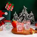 U-QE 10 oz Merry Christmas Party Cups (60 count) - Christmas Decorations Cups - Disposable Clear Plastic Cups for Party Decoration - Party Supply Drinkwear for Beer/Beverage/Snacks