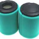 2 Pack 796031 Air Filter Replace for BS 992376 590825 591334 594201 OEM Air Cleaner Cartridge with 797704 Pre Filter Fits Lawn Mower Air Cleaner Element