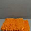 OLANLY Bathroom Rugs 30x20, Extra Soft Absorbent Chenille Bath Rugs, Rubber Backing Quick Dry, Machine Washable Bath Mats for Bathroom Floor, Tub and Shower, Home Decor Accessories, Orange