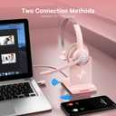Bluetooth Wireless Headset with Mic for Work, Bluetooth 5.2, Advanced Noise Reduction Microphone, Clear Calls - Comfortable On-Ear Headphones, Applicable to PC, Laptop, Phone, Android, Zoom, Office