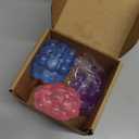 Irregular Blocks Soft Squishy Stress Balls for Kids & Adults, 1.96in Stress Cube Fidget Toy with Taba Squishy Texture, Irregular Shape for Anxiety Relief and Focus(4pcs) (Ice Cube-four Color)