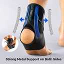 FREETOO Ankle Brace Maximum Metal Support for Men & Women, Compression Foot Support for Sprained Ankle, Plantar Fasciitis,Injury Recovery, Lace up Ankle Support for Running Volleyball Left/Right, Medium