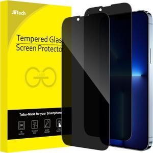 JETech Privacy Full Coverage Screen Protector for iPhone 13 Pro Max 6.7-Inch, Anti-Spy Tempered Glass Film, Edge to Edge Protection Case-Friendly, 2-Pack