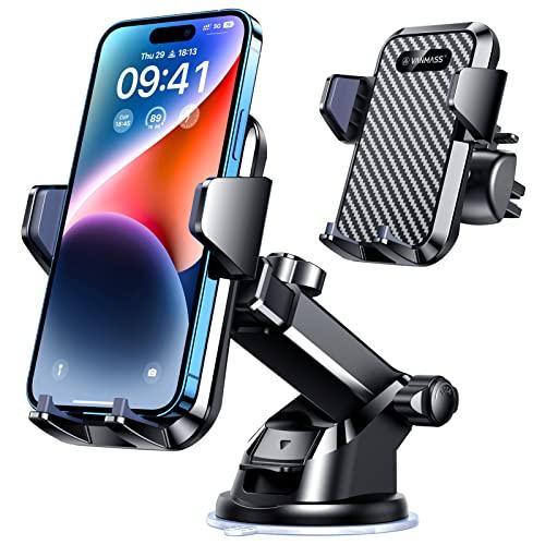 VANMASS 【85+LBS Strongest Suction & Military-Grade 2025 Ultimate Car Phone Mount【Patent & Safety Certs】 Cell Phone Holder Truck Stand for Dashboard Windshield Vent for iPhone 16 15 Pro Max 14 Samsung
