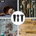 3pcs Woodworking Rotary Burr Set, Power Carving Bit Head Tool with 5/8-11 Sphere Thread for 4 1/2in & 5in Electric Angle Grinder, Upgraded Ball Gouge Accessories for Grinding Drilling Grooving