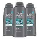 DOVE MEN + CARE 2 in 1 Shampoo Conditioner Eucalyptus + Birch 3 Count For Healthy-Looking Hair Naturally Derived Plant Based Cleansers 20.4 oz