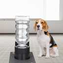 RIZZARI Dog Water Dispenser Bowl: 9L Large Black Automatic Stainless Steel Pet Feeder with Triple Filter and Specialized Brush - for Dogs Good for Joint Health - Garden Garage