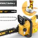 14 Inch Brushless Electric Chainsaw Cordless for Dewalt 20V Battery, Compact Chain Saw with Auto Oiler, Low Kickback, Battery Powered Chainsaw for Tree Trimming, Storm Clean-Up, Wood Cutting, Pruning