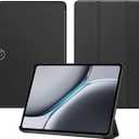 for OnePlus Pad 2 12.1" Tablet Case,Ultra Slim PU Leather Folding Protective Cover Case with Trifold Stand Soft TPU Back Shell,Full Protection, Scratch Resistant for OnePlus Pad 2 2024(Black)