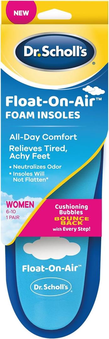 Dr. Scholl's Float-On-Air Comfort Insoles, Women, 1 Pair, Full Length (Dark Blue)
