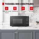 TOSHIBA Small Microwave Oven with 11 Power Levels, ChefDefrost, Sound On/Off & Eco Mode, 0.7 Cu Ft, 700W, Black, MM-EM07PA(BK)