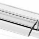 eatelle Shower Door Bottom Seal with Drip Rail for 3/8" (10mm) Thick Glass, 36" Long Sweep - Ultra Clear Polycarbonate