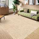 6x9 Area Rug for Living Room - Large Abstract Washable Rugs for Bedroom Non-Slip Orange Stain Resistant Dining Room Rug Rainbow Low-Pile Carpet Soft Modern Rug for Office Nursery Room
