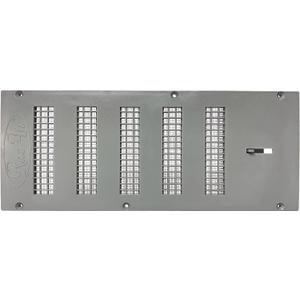 RazAir Foundation Vent with Damper and Screen - 16"x 6.5" Weatherproof and Paintable ABS  Easy to Install Moisture Mold Reducing for Crawl Space, Outdoor, Garage, and Home Improvement