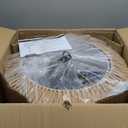 Farmhouse Chandelier Light Fixture, 5-Light Rattan Boho Chandeliers for Dining Room, Hand Woven Pendant Light with Linen Shade, Rustic Hanging Lighting for Kitchen Island, Bedroom (Bulb Not Included) (Bohemian)