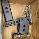 Geteen Trailer Hitches, Adjustable Trailer Hitch Ball Mount - Fits 2.5" Receiver, Dual Ball (2" x 2-5/16"), 5" Drop, 15,000 GTW - GT25052B