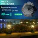 Solar Post Lamp Lights, Dusk to Dawn Post Light with Pier Mount Base, Outdoor Waterproof Solar Motion Sensor Lights for Garden Yard Landscape Pole Pillar (Warm White)