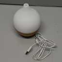 SALKING Essential Oil Diffuser, 100ml Small Aromatherapy Diffuser with Auto Shut-Off Function, Ultrasonic Diffusers for Essential Oils, Cool Mist Humidifier with Warm White Lights, for Office Home (White + Wooden Grain)