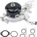 AW5104 Water Pump with Thermostat G7341B 252-845 for 1999 2000 2001 2002 2003 2004 2005 2006 Chevrolet GMC Rainier Escalade 4.8 5.3 6.0L, 19195104, 12569519