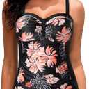 Talisea Women's Underwire Tummy Control Swimsuit Top with Push Up - No Bottom Included, XL