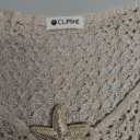 CUPSHE Women Crochet Swimsuit Cover Ups Long Sleeve Summer Beach Coverup Dress for Swimwear, L