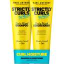 Marc Anthony Strictly Curls 3x Moisture Deep Shampoo & Conditioner for Curl Defining & Anti Frizz - Shea Butter, Marula Oil, Aloe & Coconut Oil - Sulfate Free Color Safe for Dry Damaged Curly Hair (8.4 Fl Oz (Pack of 2))