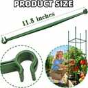 100Pcs Stake Arms for Tomato Cage, 11.8 inch Tomato Stake Connectors, Expandable Support Trellis Connectors for 11mm Stakes for Garden Climbing Plants Vegetables