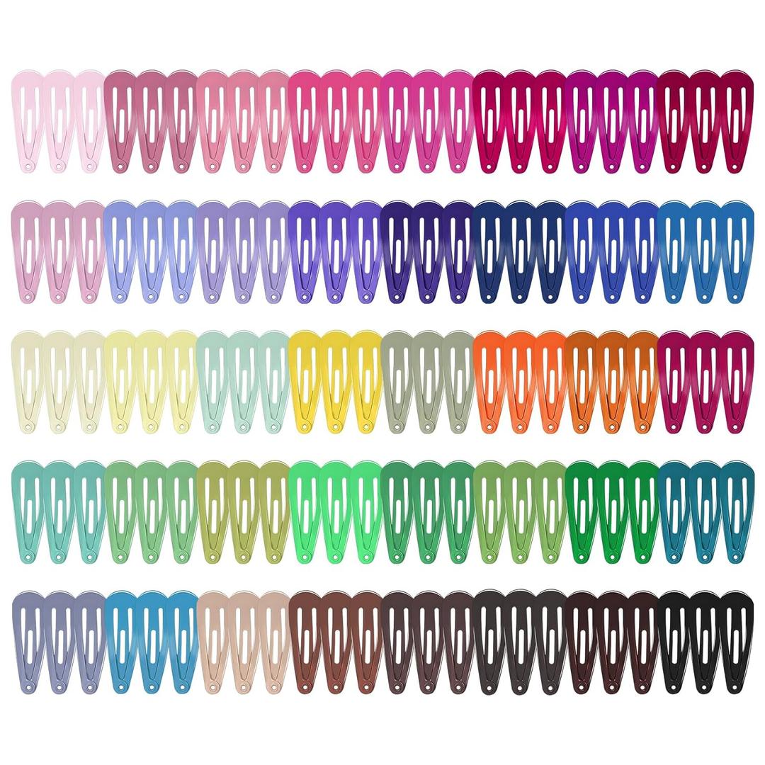 obeoby 120 Pcs 40 Colors Metal Small Snap Hair Clips, 1.2 Inch Mini Hair Barrettes Hair Accessories for Baby Girls Toddlers Women, Birthday Holiday Gifts