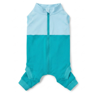 Kuoser Dog Recovery Suit Male with Back Zipper, Dog Recovery Suit Female Doggie Onesie for Surgery, PostOp Onesie for Female & Male Dogs, Blue L