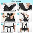 Pawaboo Pet Dog Front Carrier Backpacks, Legs Out Pet Carrier Backpack for Dogs, Adjustable Dog Chest Carriers Purse for Small Medium Dogs Hands Free for Travel Hiking Cycling Camping, M, Black