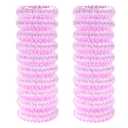 20 Pcs Purple Spiral Hair Ties No Crease Coil Elastic Hair Ties for Women No Damage Ponytail Holders