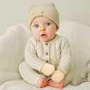 10 Pcs New Baby Hats and Mittens Set Infant Toddler Beanie Caps Hospital Hat Set Newborn Gloves for Baby Boys Girls