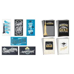 Hallmark Graduation Money Holders and Cards Assortment with Envelopes, Hats Off (36) and Congratulations Grad (12)